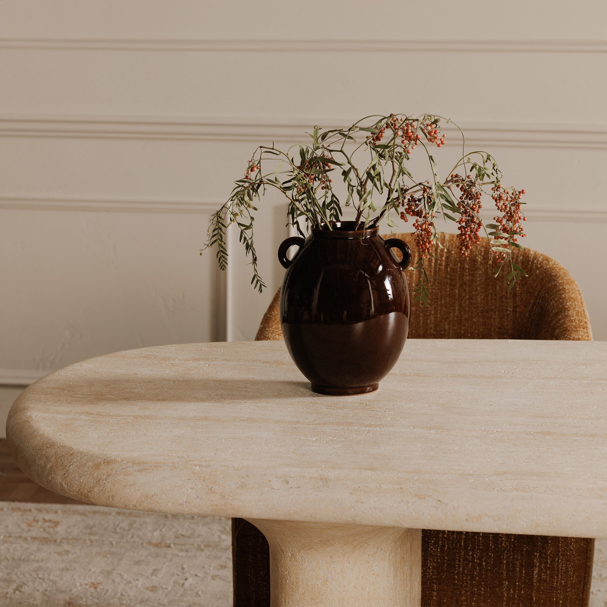 Warby Outdoor Dining Table Beige - Central Designs