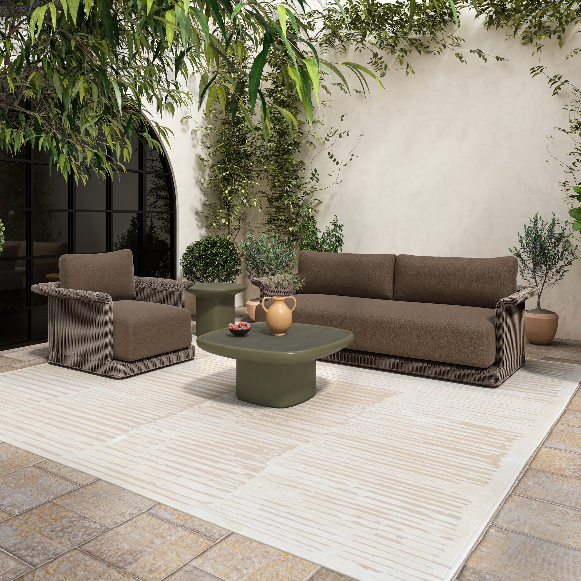 Manon Outdoor Side Table Deep Green - Central Designs