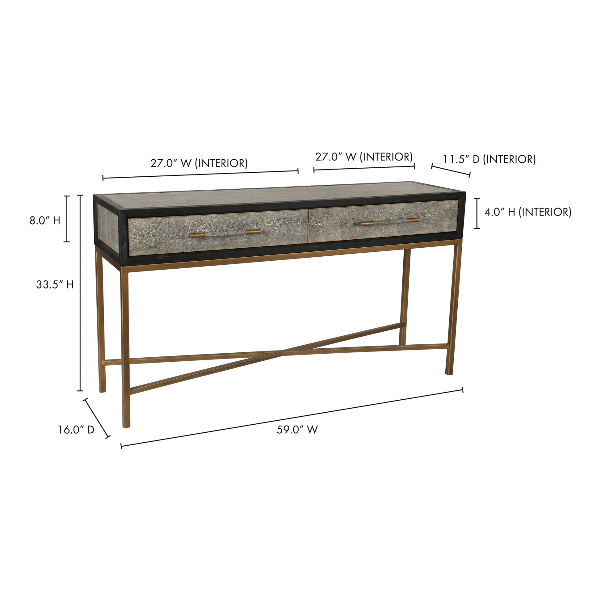 Mako Console Table Grey - Central Designs
