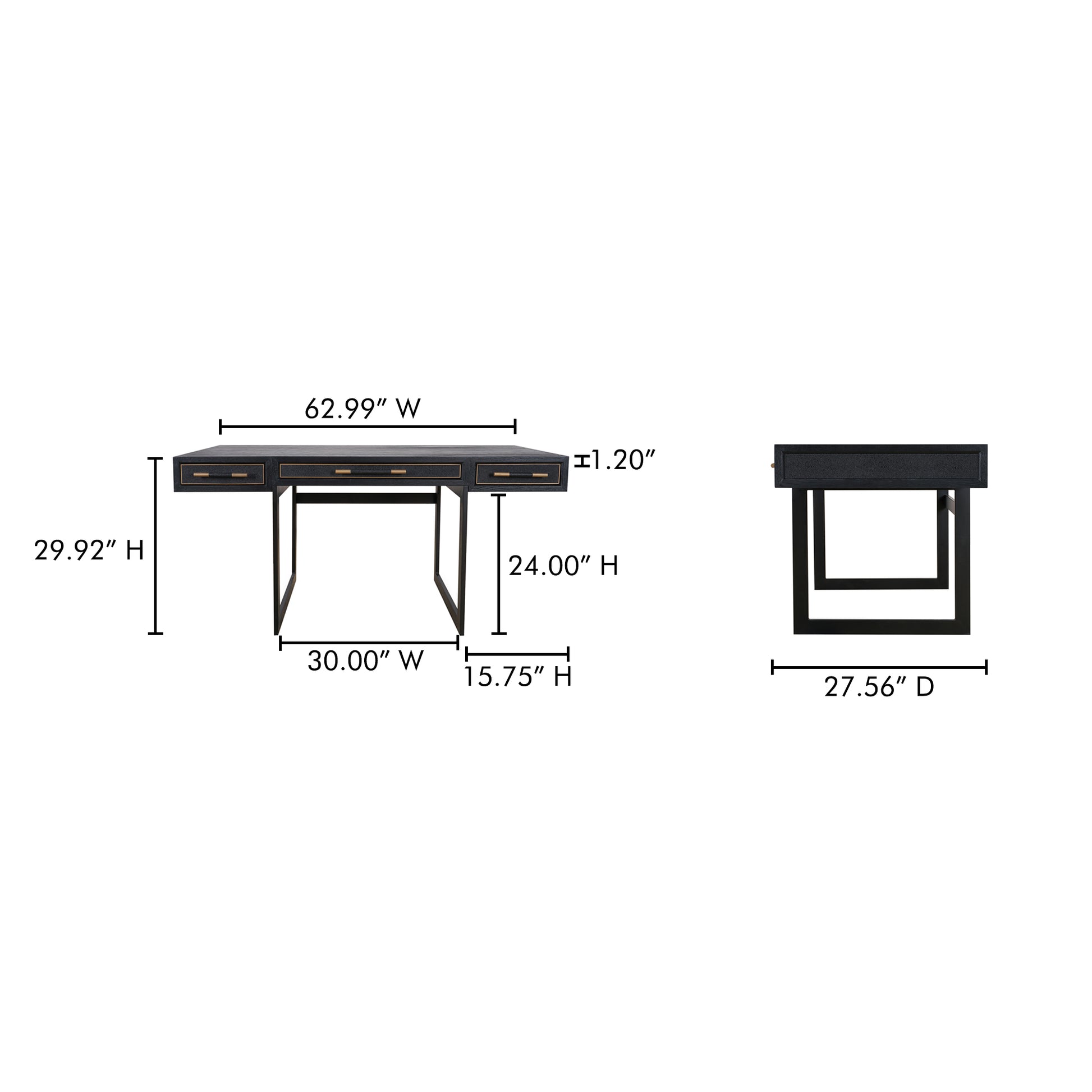 Mako Desk Black - Central Designs