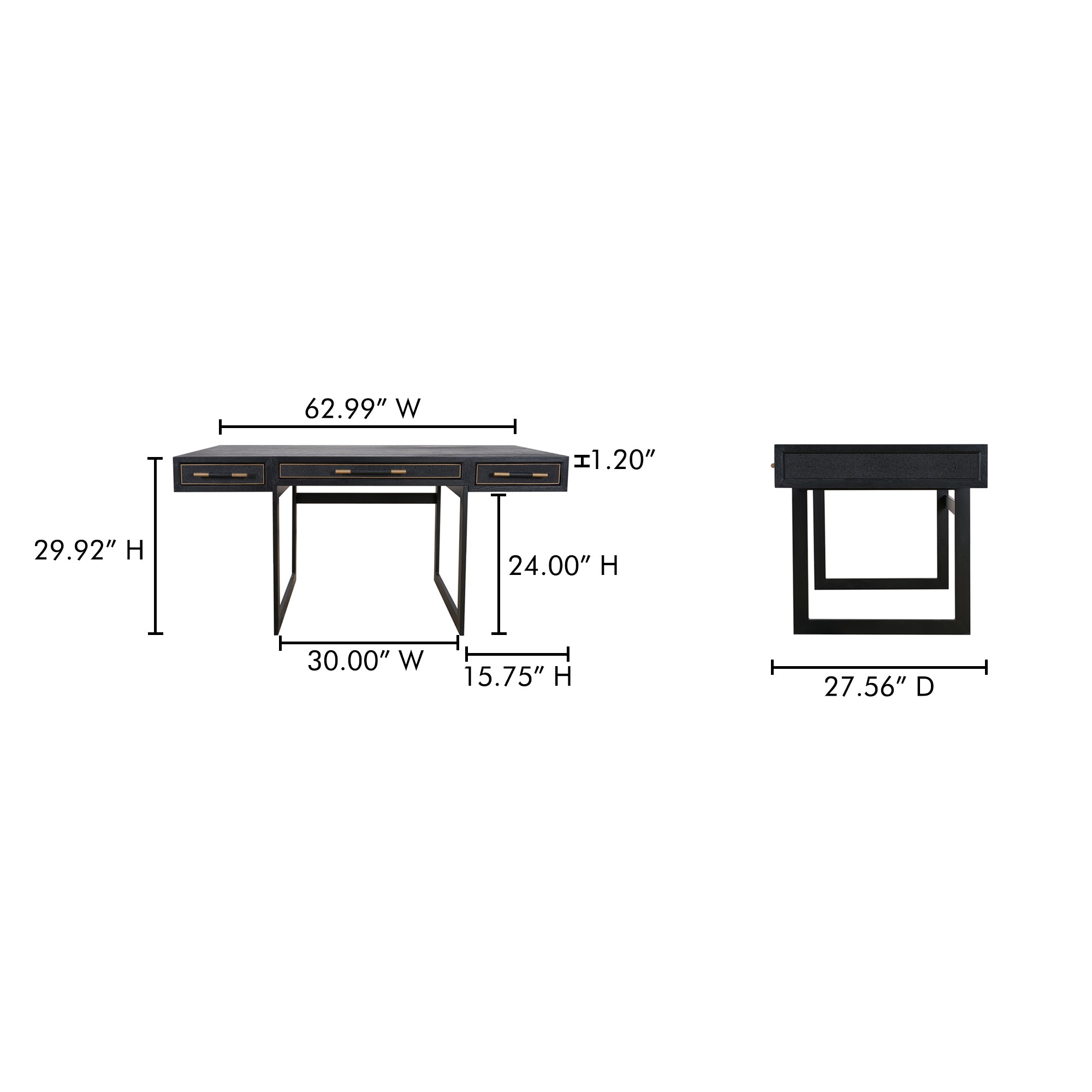Mako Desk Black - Central Designs