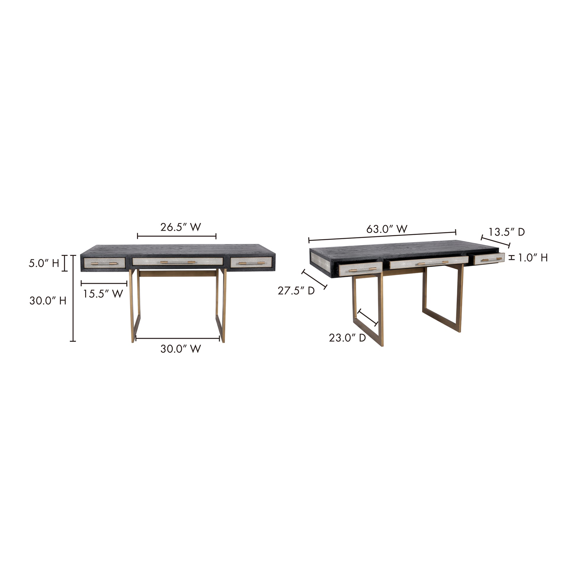 Mako Desk Grey - Central Designs