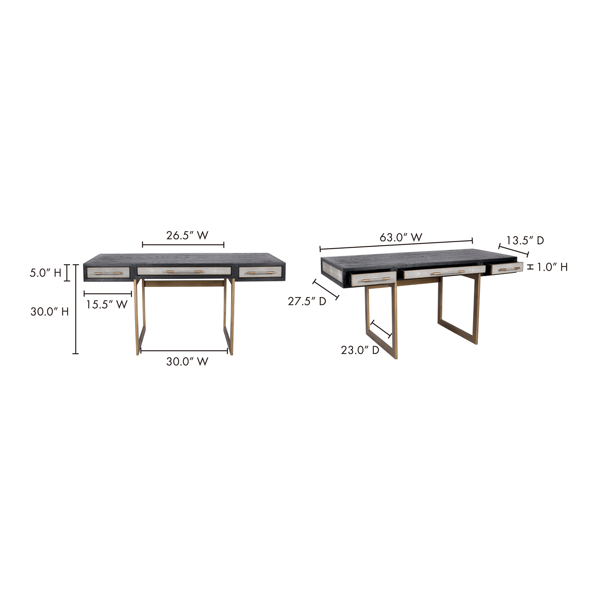 Mako Desk Grey - Central Designs
