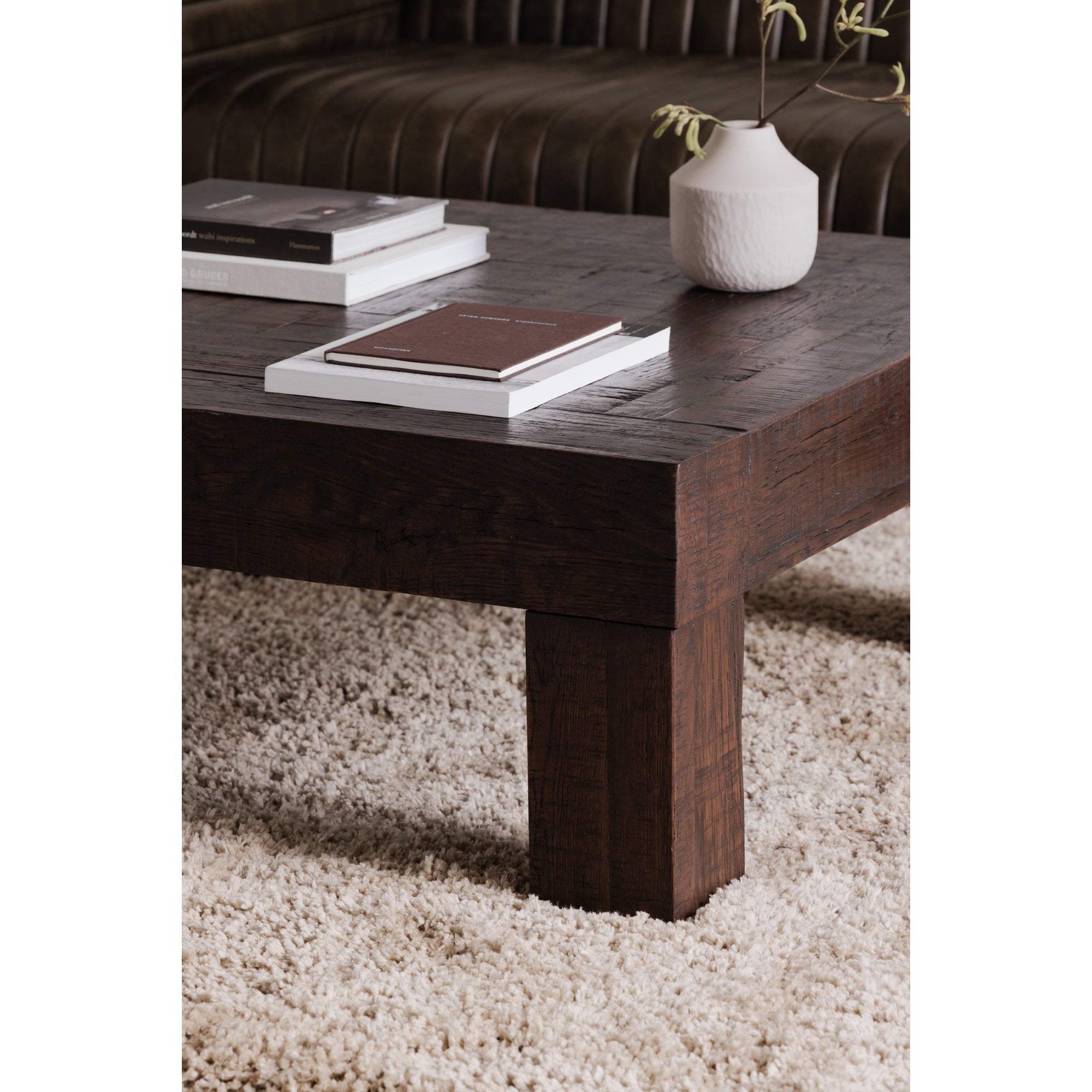 Evander Coffee Table Rustic Brown
