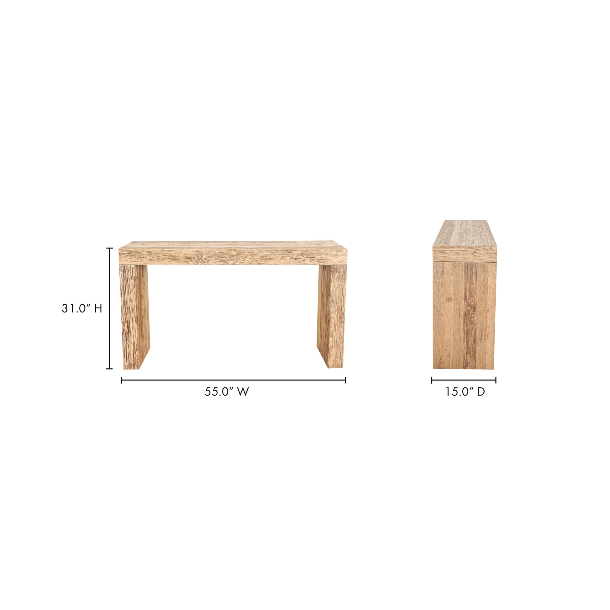 Evander Console Table Natural - Central Designs