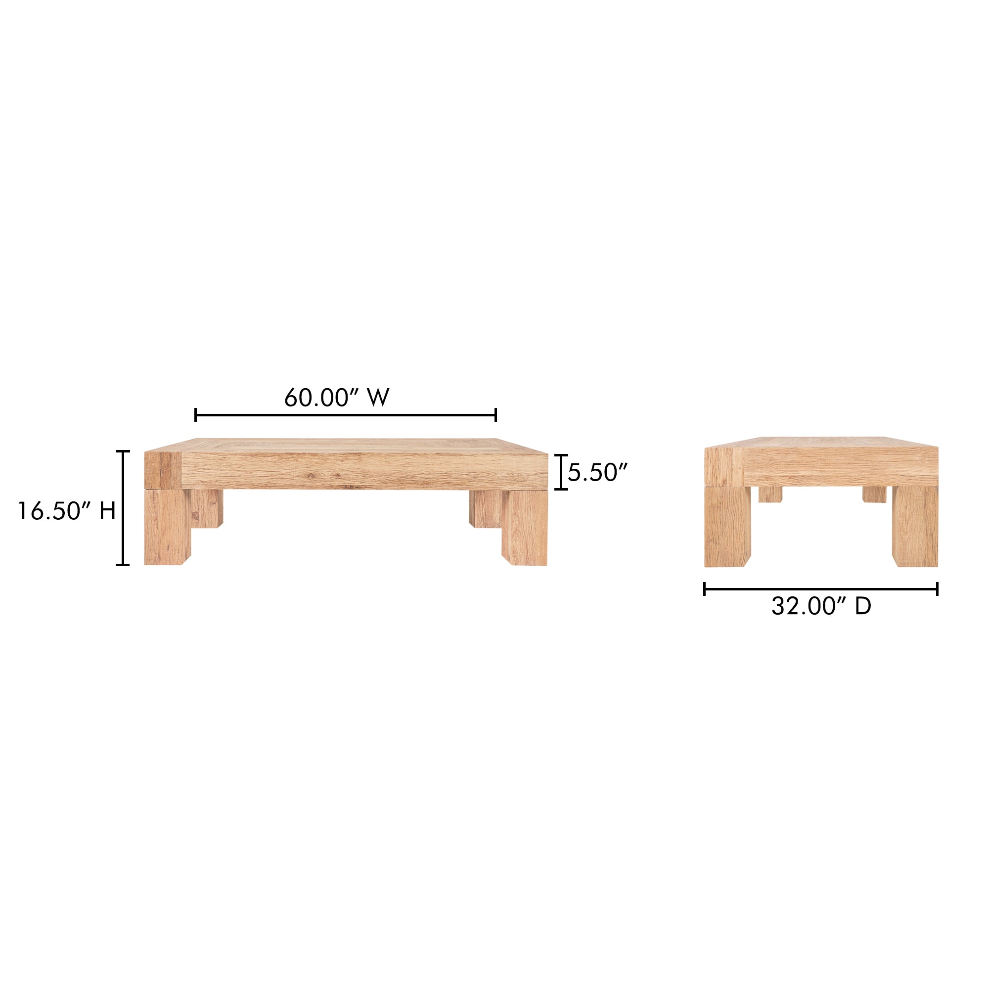 Evander Coffee Table Rectangle Aged Oak - Central Designs