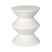 Concrete Inverted Side Table - White