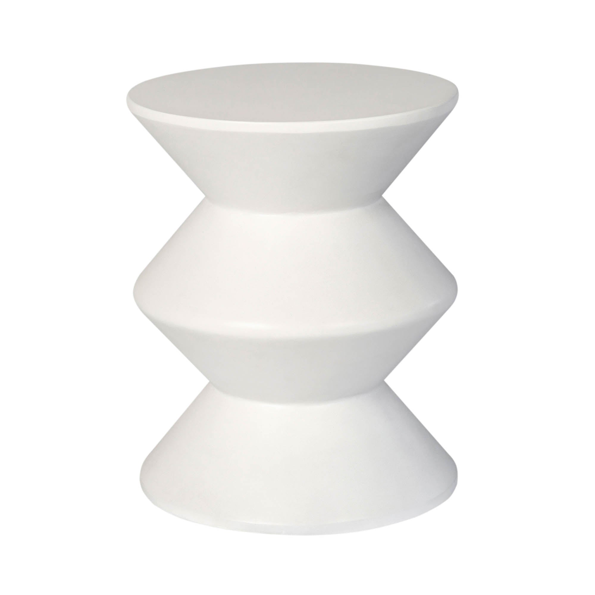 Concrete Inverted Side Table - White