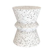 Concrete Hourglass Side Table - Terrazzo