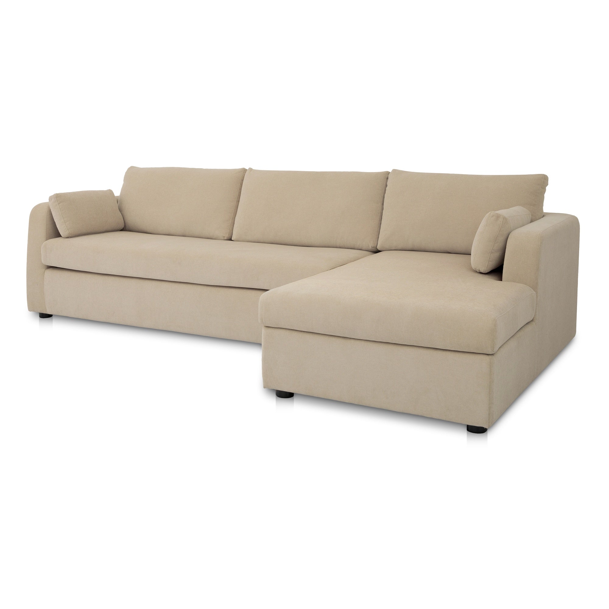 Burrow Sleeper Sectional With Storage Chaise Sand Right
