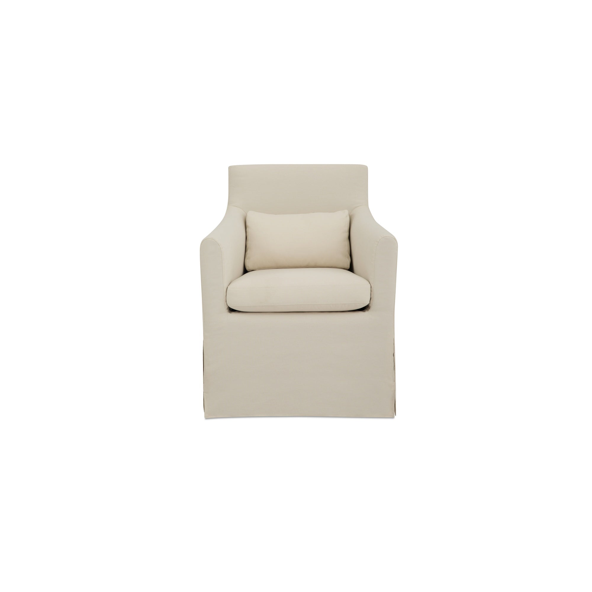 Lydia Outdoor Slipcover Dining Chair Cream - Central Designs