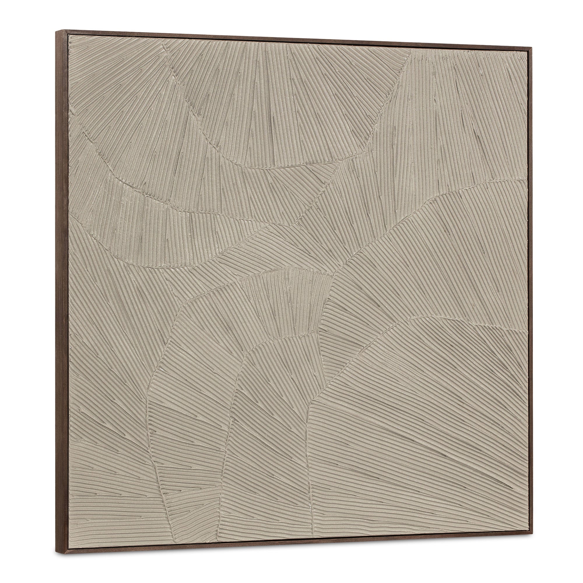 Flutter Framed Painting Cool Beige - Central Designs