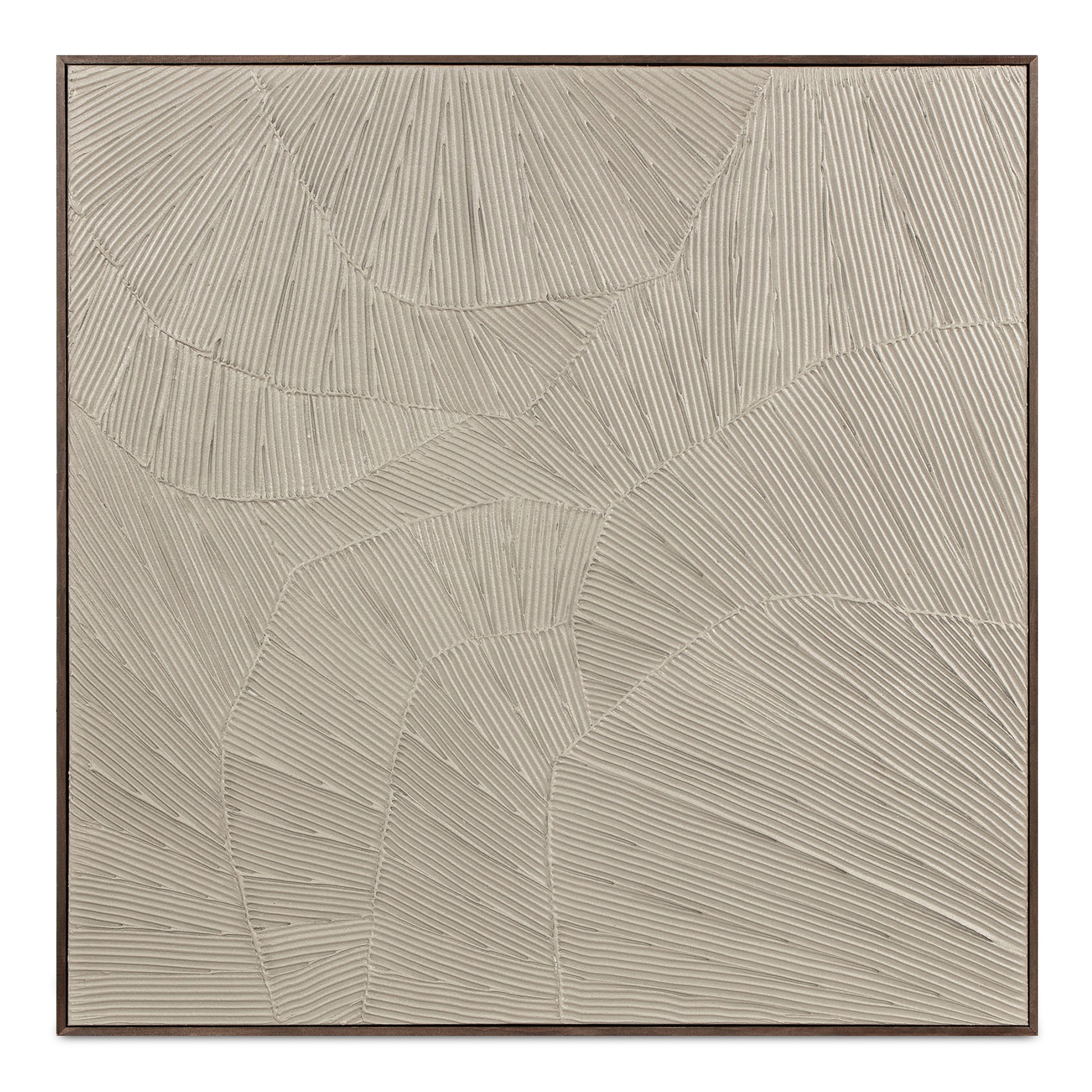 Flutter Framed Painting Cool Beige - Central Designs