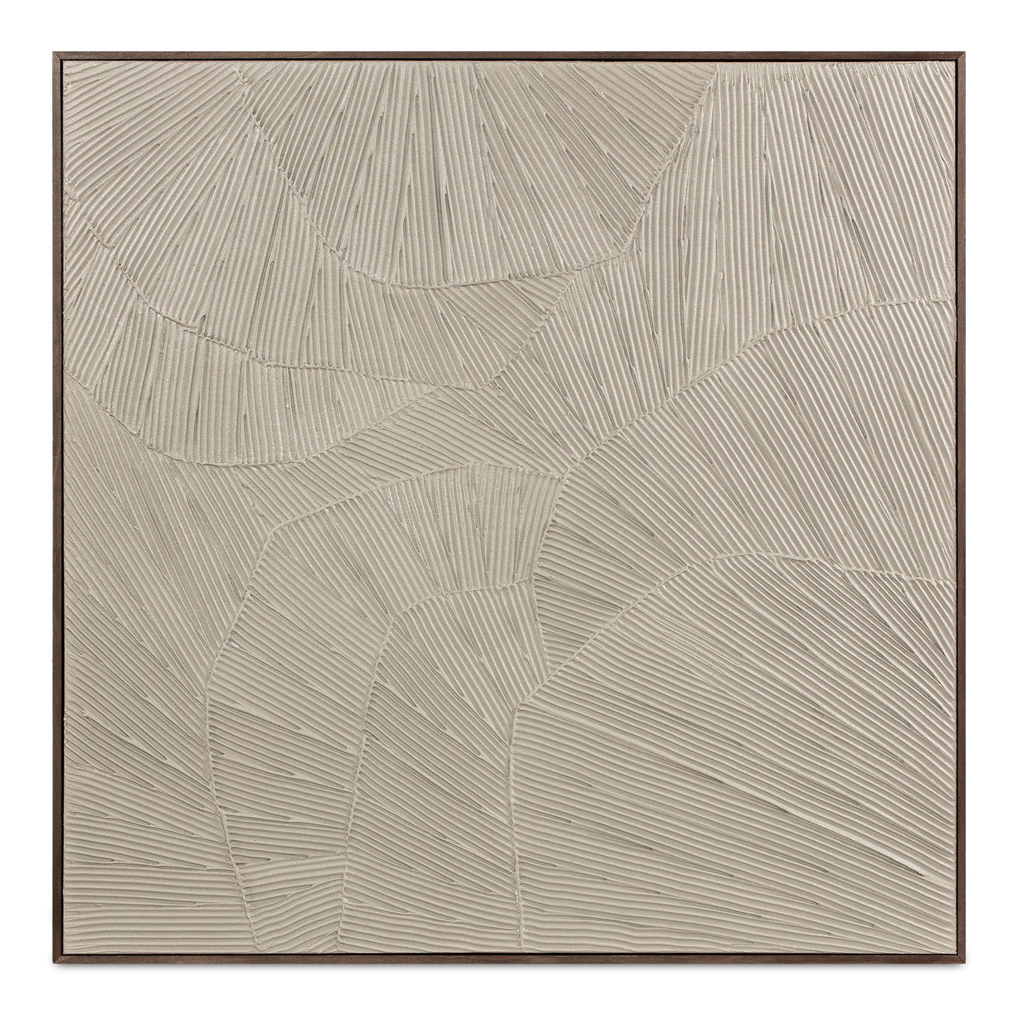 Flutter Framed Painting Cool Beige - Central Designs