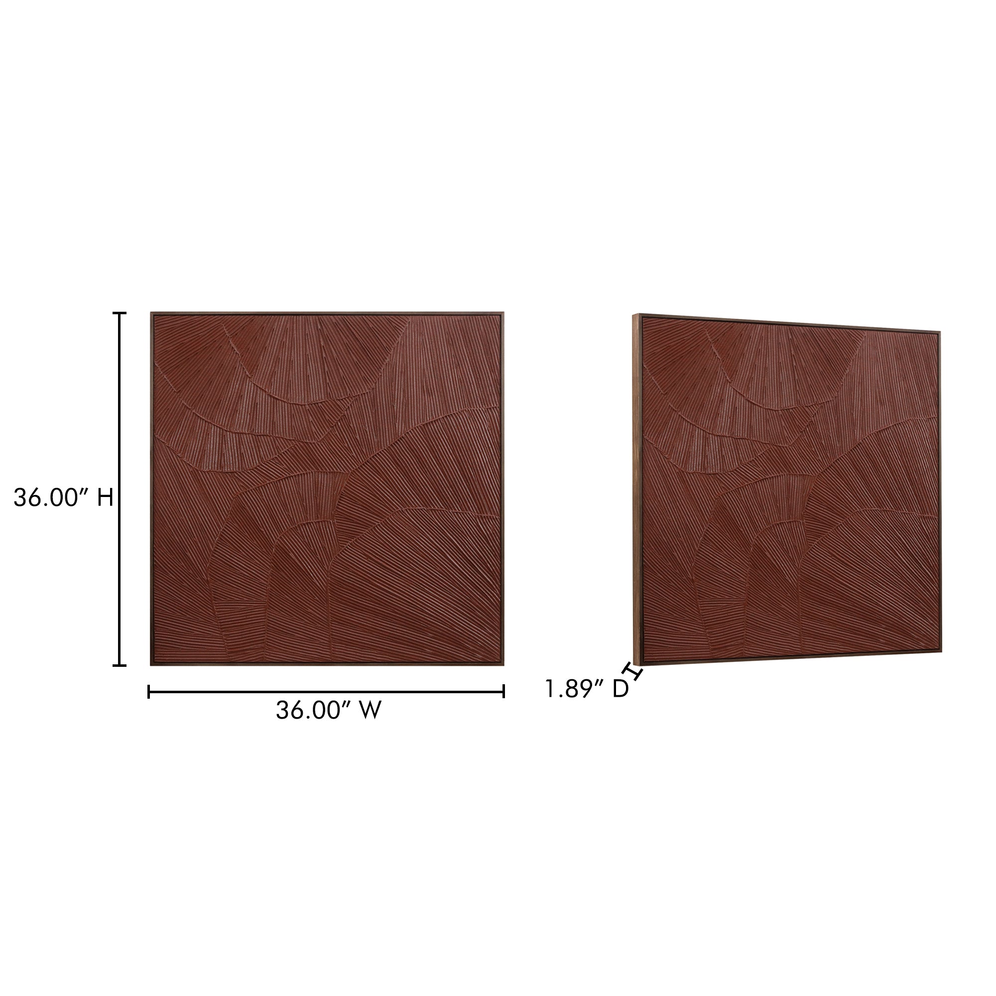 Flutter Framed Painting Maroon - Central Designs
