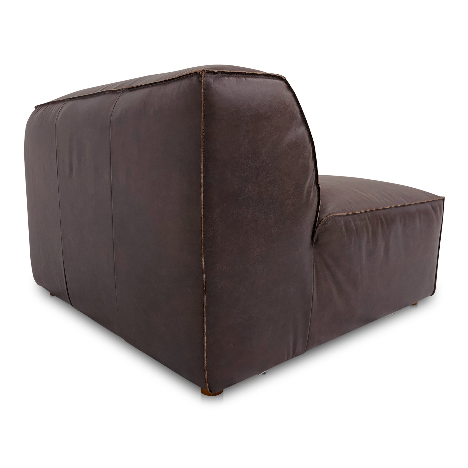 Form Corner Chair Espresso Brown Leather - Central Designs