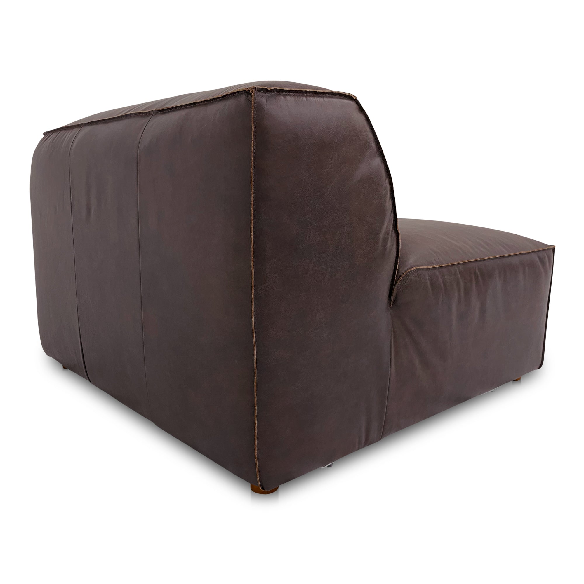 Form Corner Chair Espresso Brown Leather - Central Designs