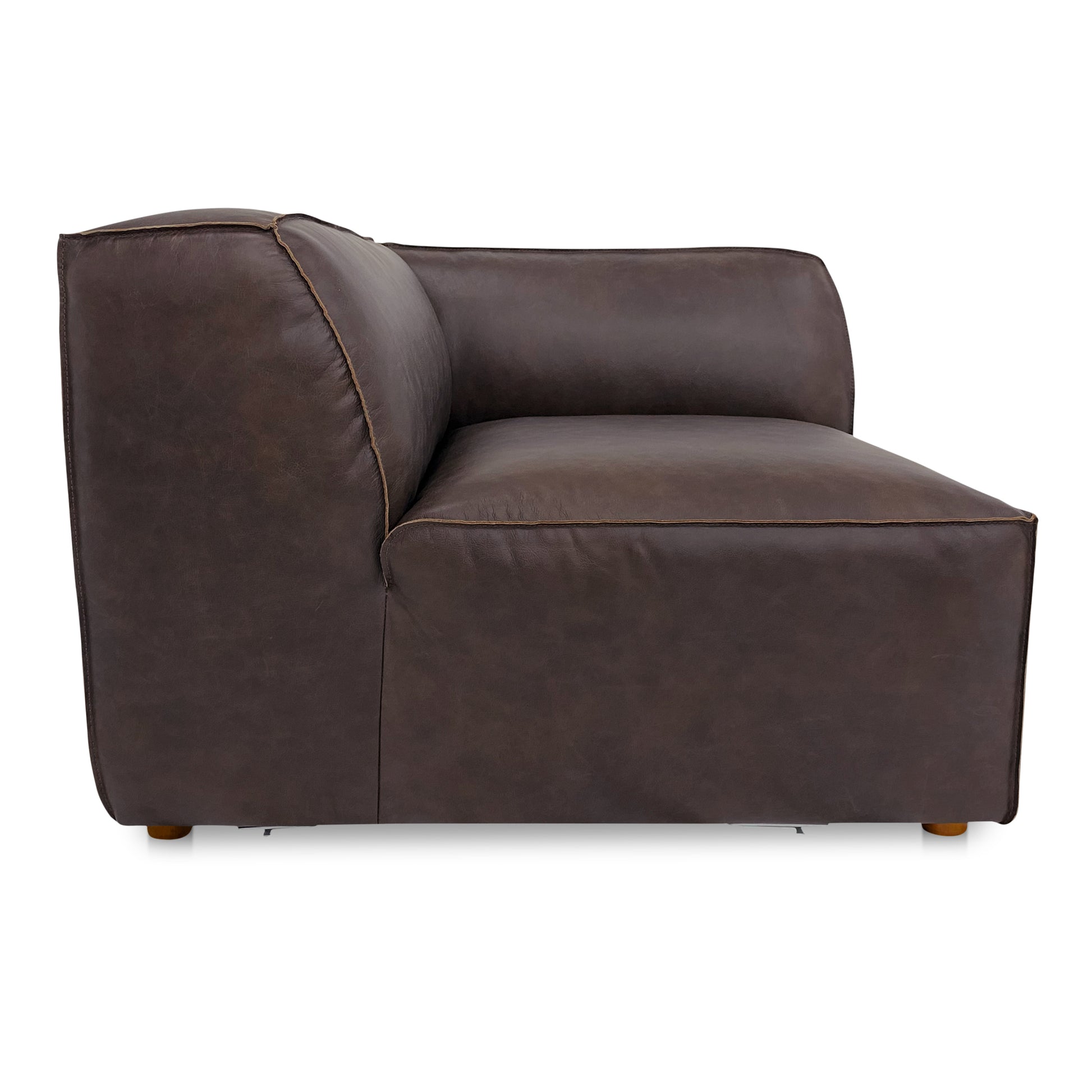 Form Corner Chair Espresso Brown Leather - Central Designs