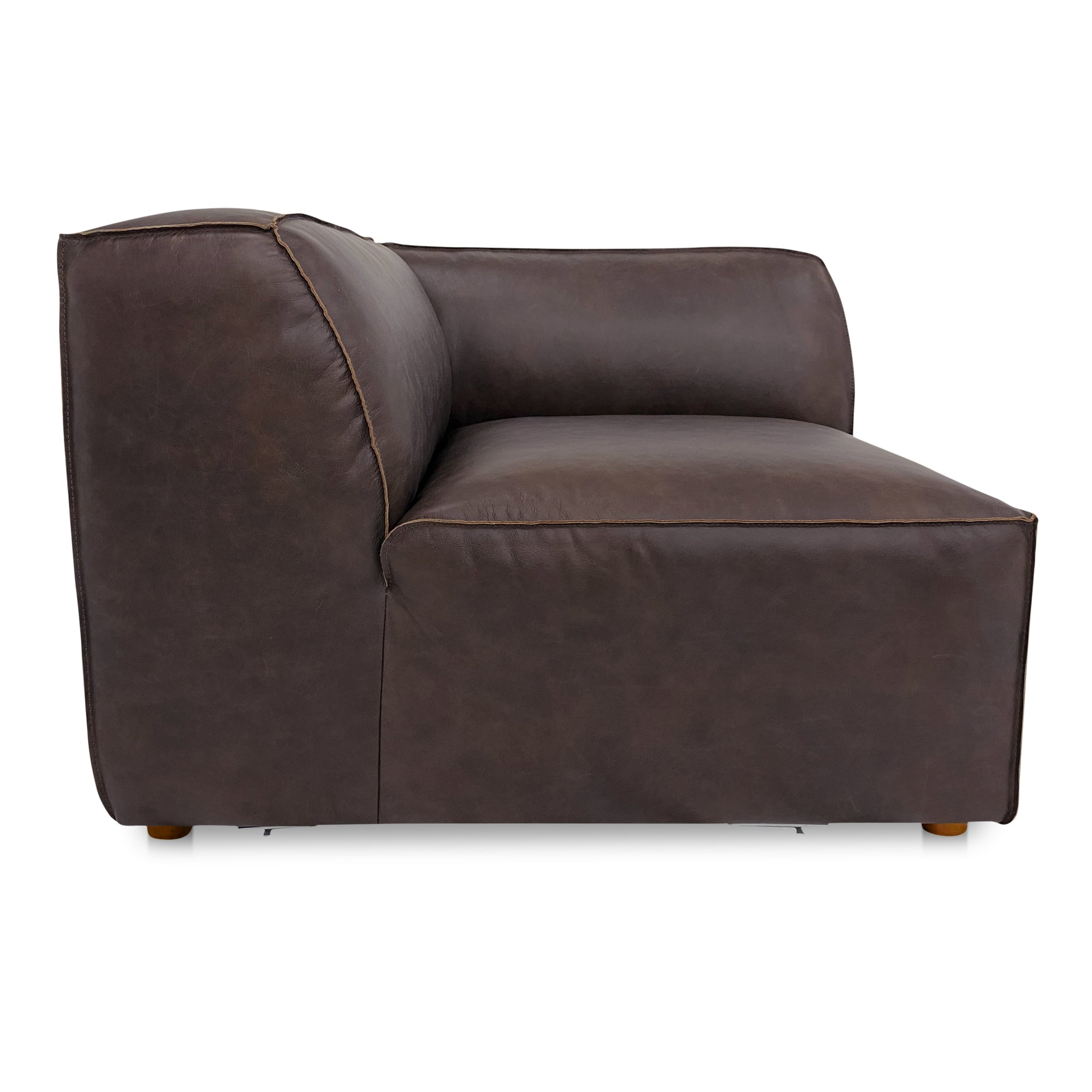 Form Corner Chair Espresso Brown Leather - Central Designs