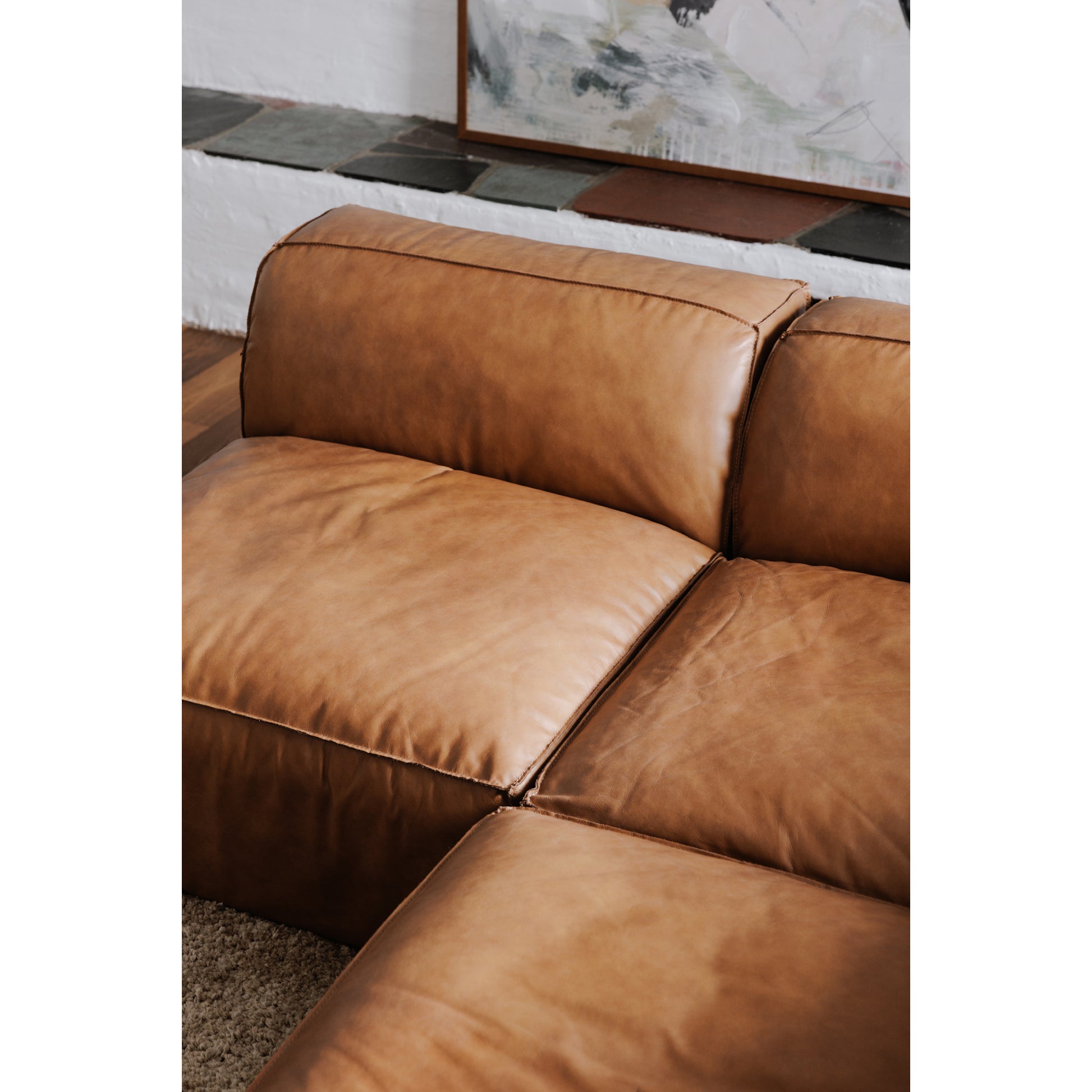 Form Corner Chair Sonoran Tan Leather - Central Designs