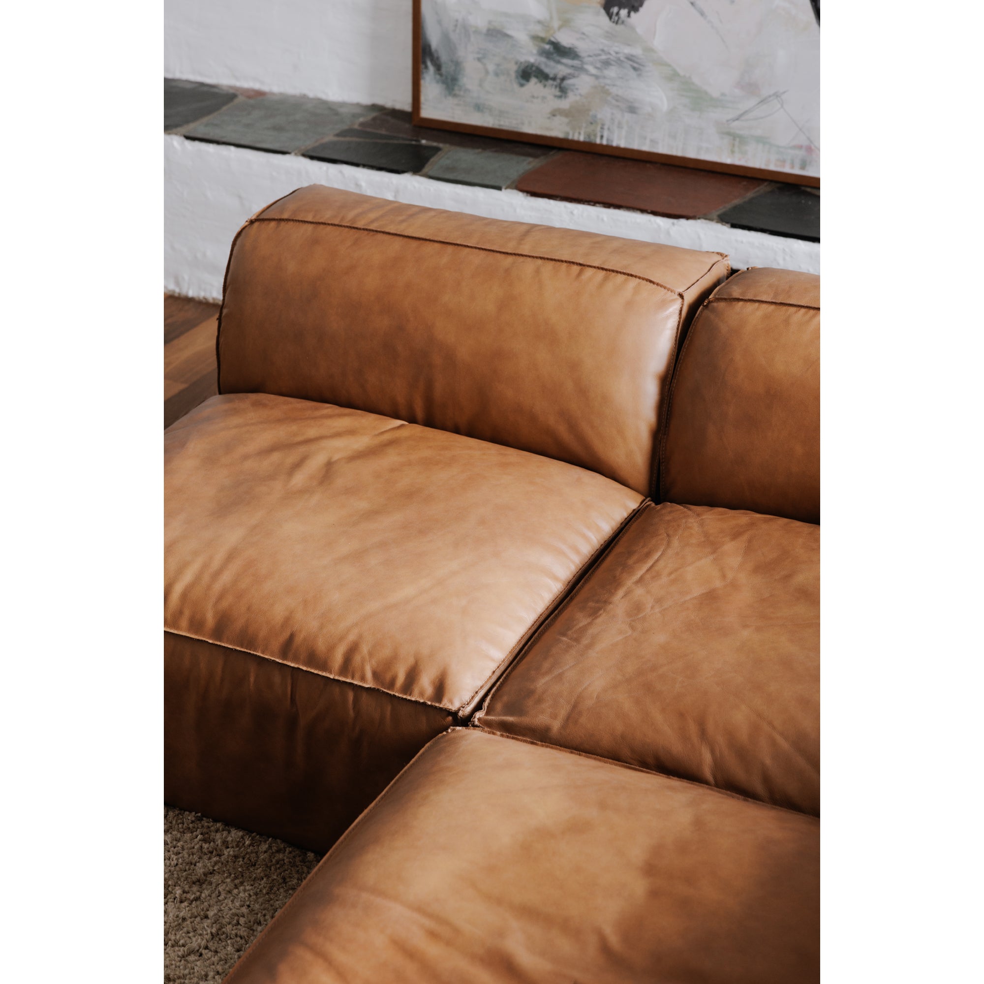 Form Corner Chair Sonoran Tan Leather - Central Designs