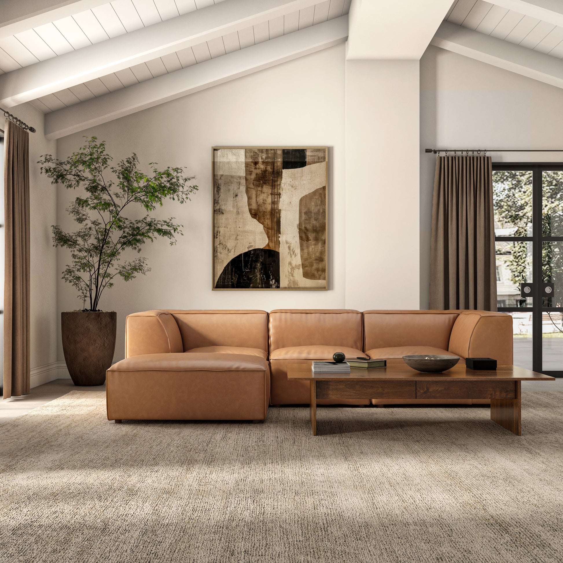 Form Slipper Chair Sonoran Tan Leather - Central Designs