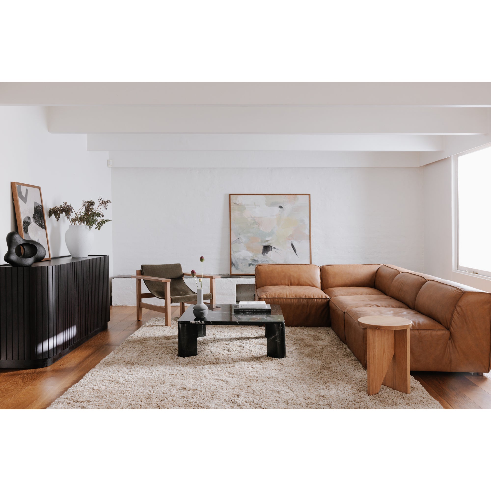 Form Slipper Chair Sonoran Tan Leather - Central Designs