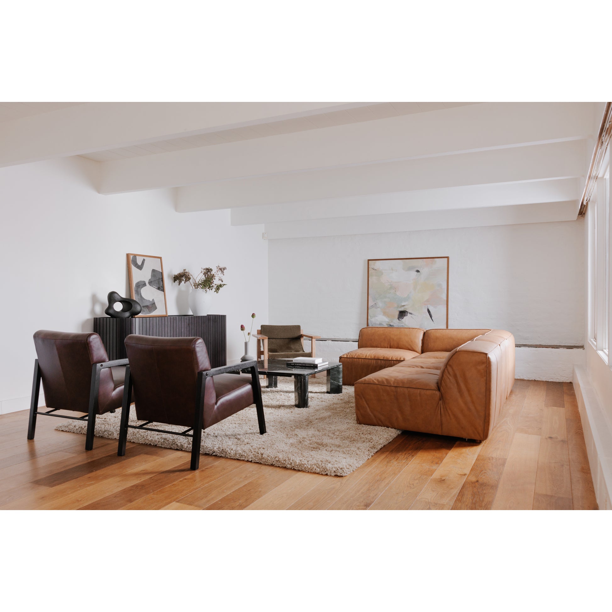 Form Slipper Chair Sonoran Tan Leather - Central Designs