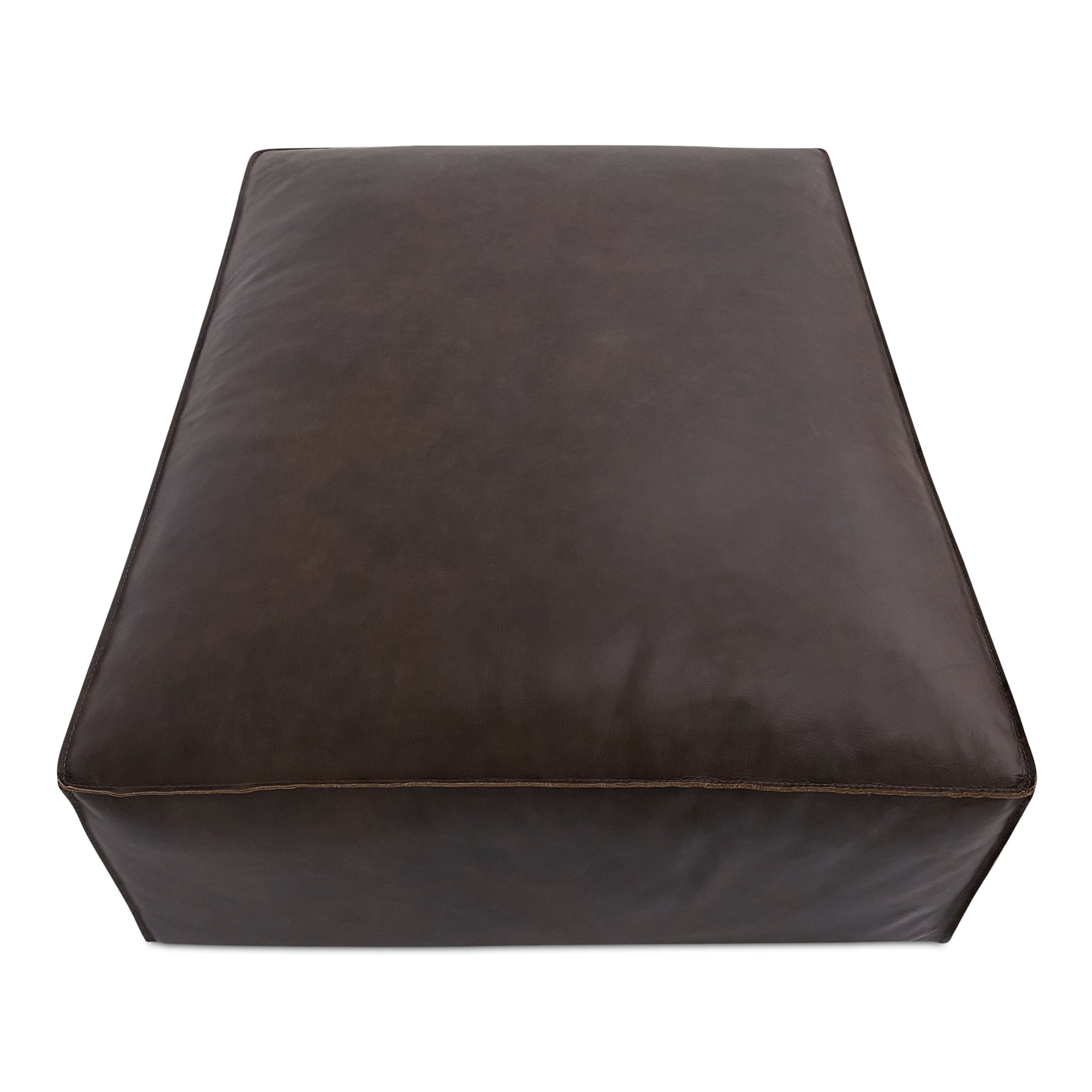 Form Ottoman Espresso Brown Leather - Central Designs