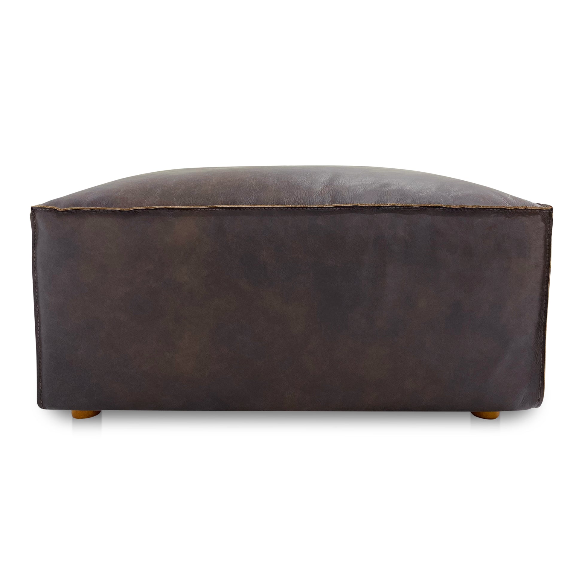 Form Ottoman Espresso Brown Leather - Central Designs