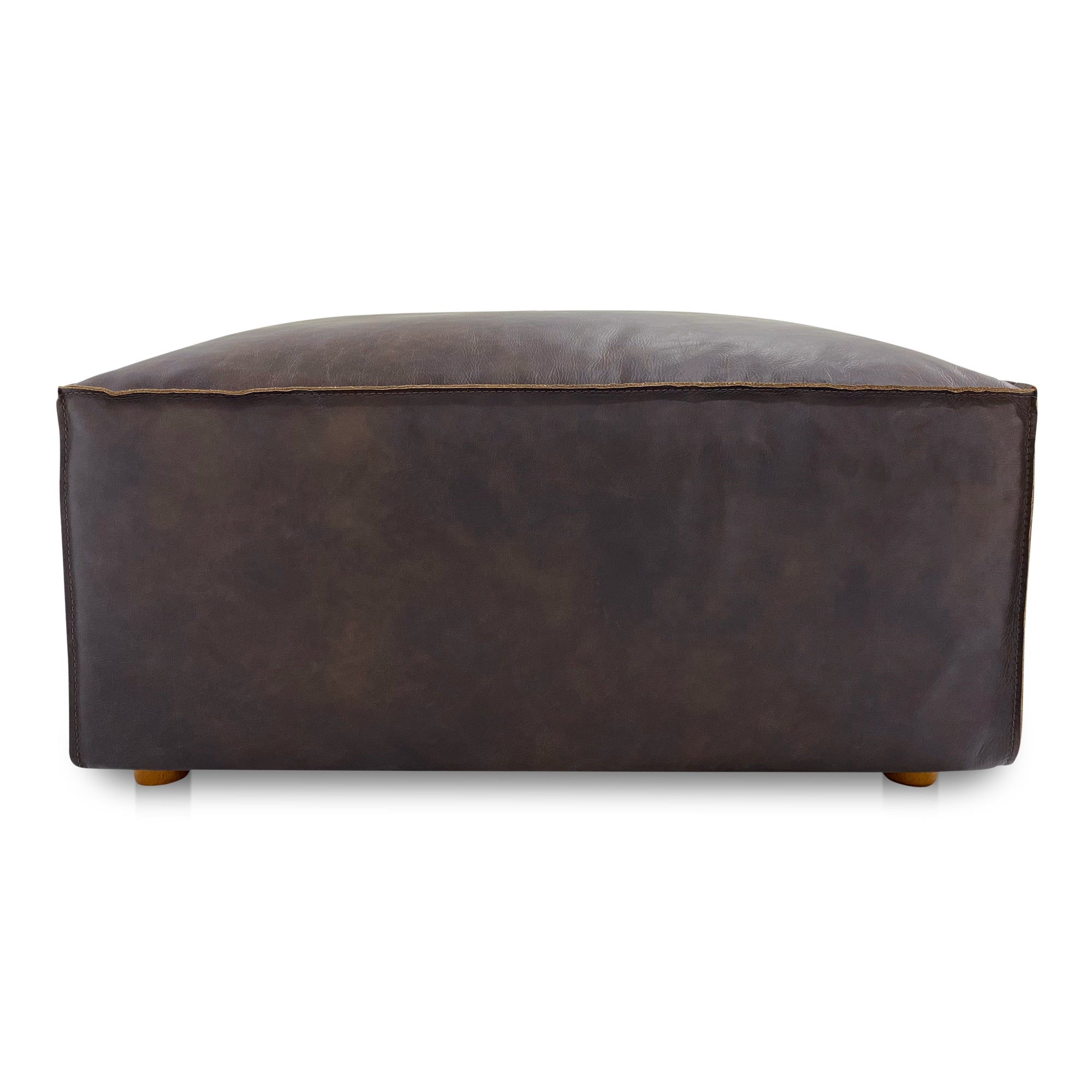 Form Ottoman Espresso Brown Leather - Central Designs