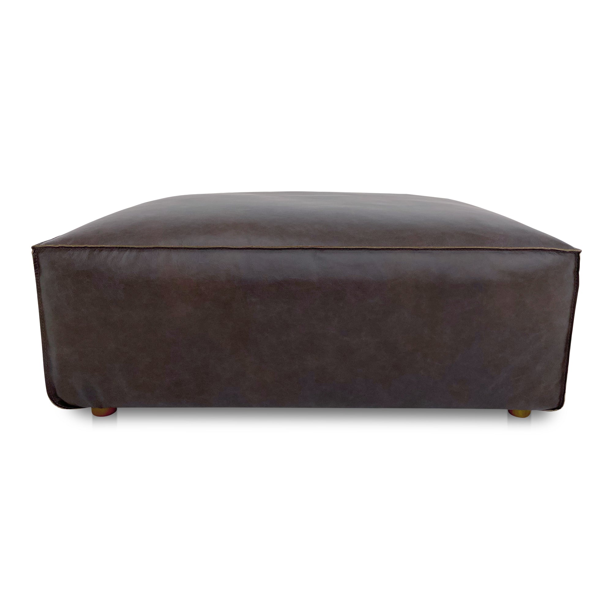 Form Ottoman Espresso Brown Leather - Central Designs