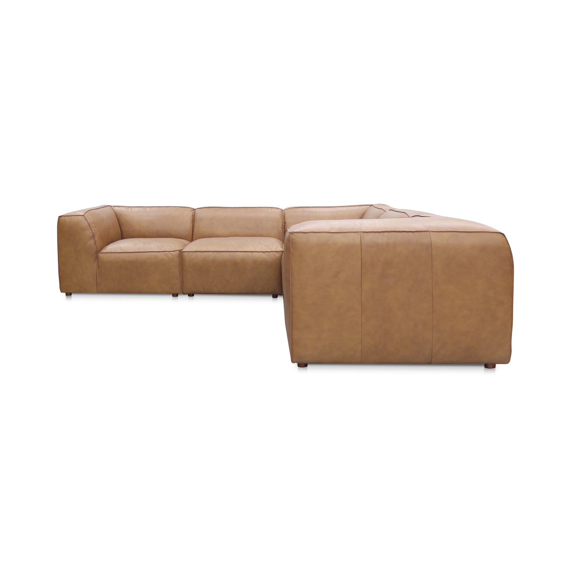 Form Classic L - Shaped Modular Sectional Sonoran Tan Leather - Central Designs