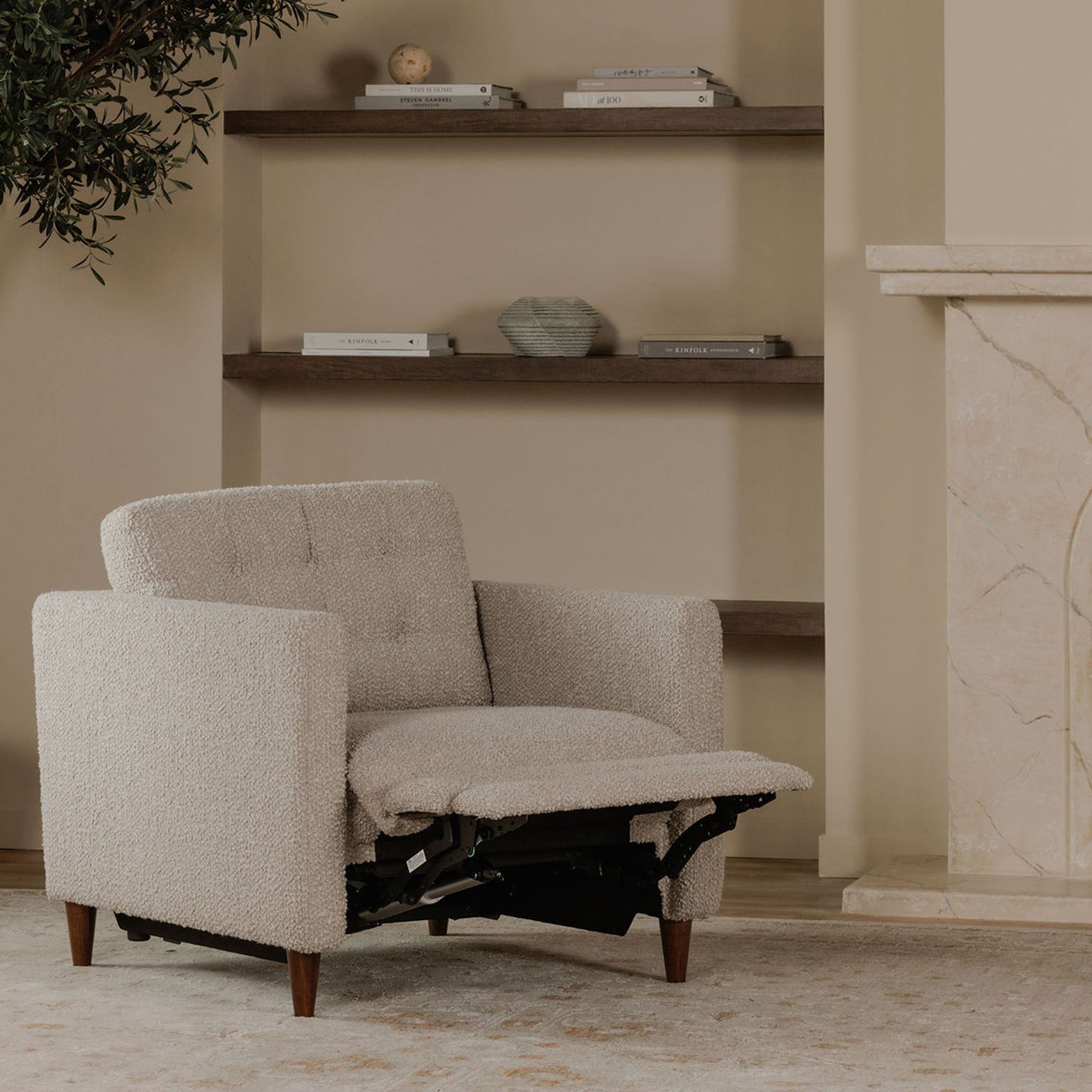 Bridgers Power Recliner Chair Warm Grey