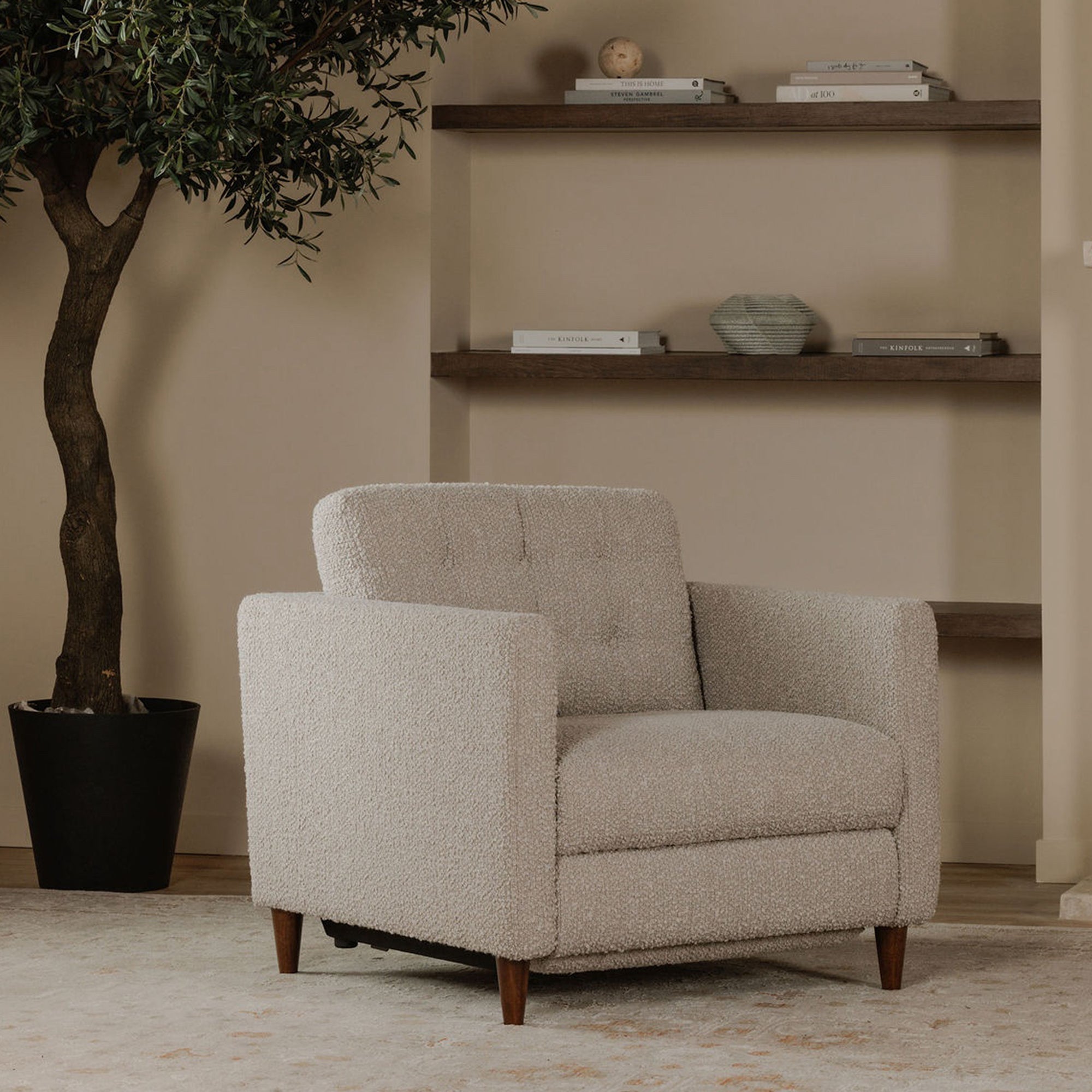 Bridgers Power Recliner Chair Warm Grey