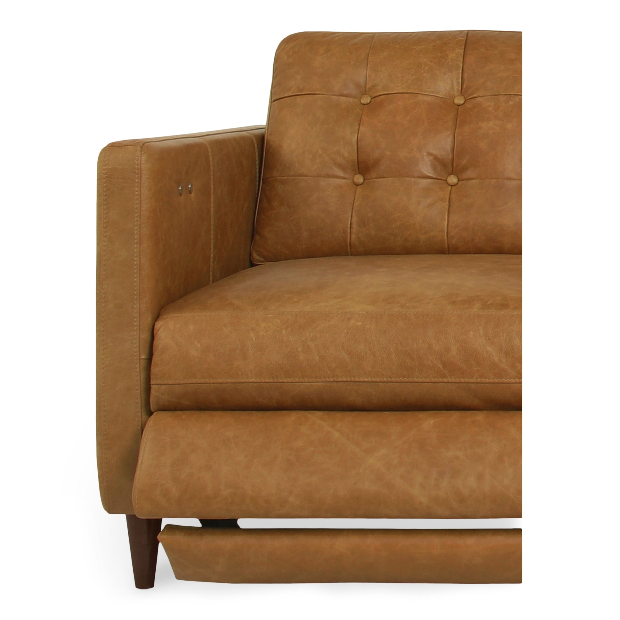 Bridgers Power Recliner Chair Tan Leather