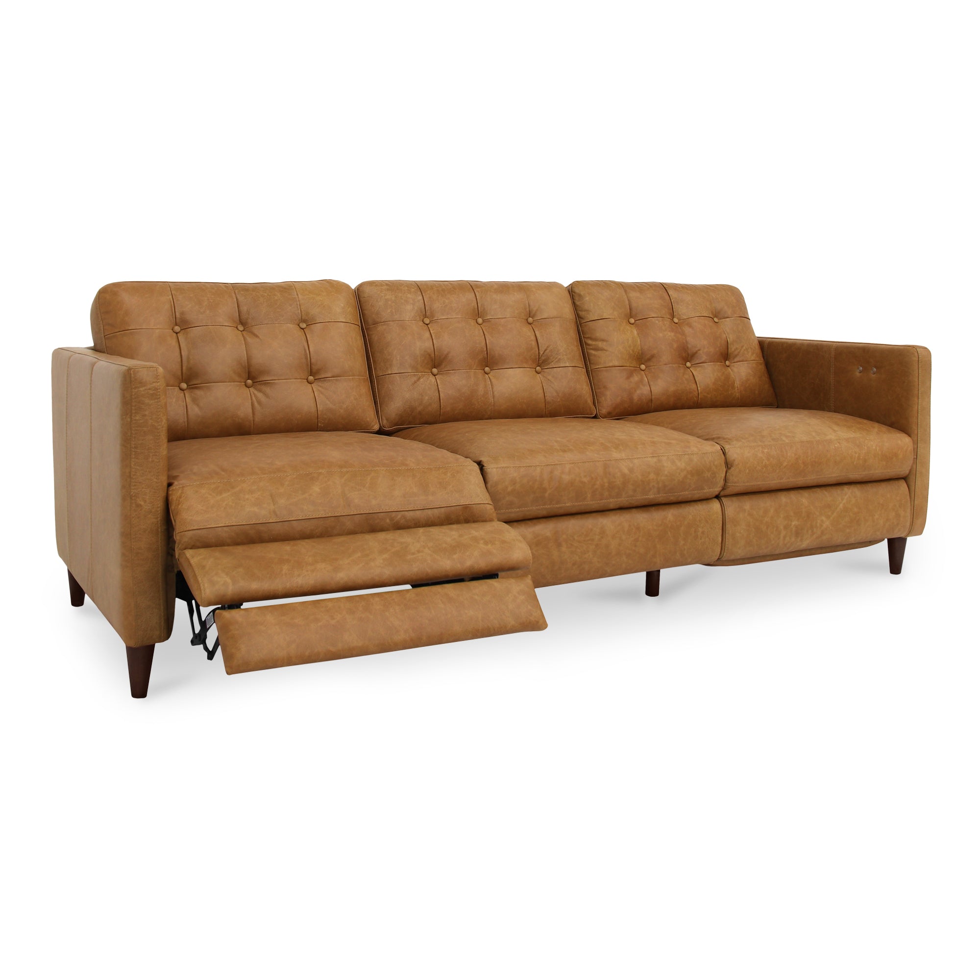 Bridgers Power Recliner Sofa Tan Leather - Central Designs