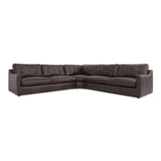 Thurlow Corner Modular Sectional Espresso Brown Leather - Central Designs