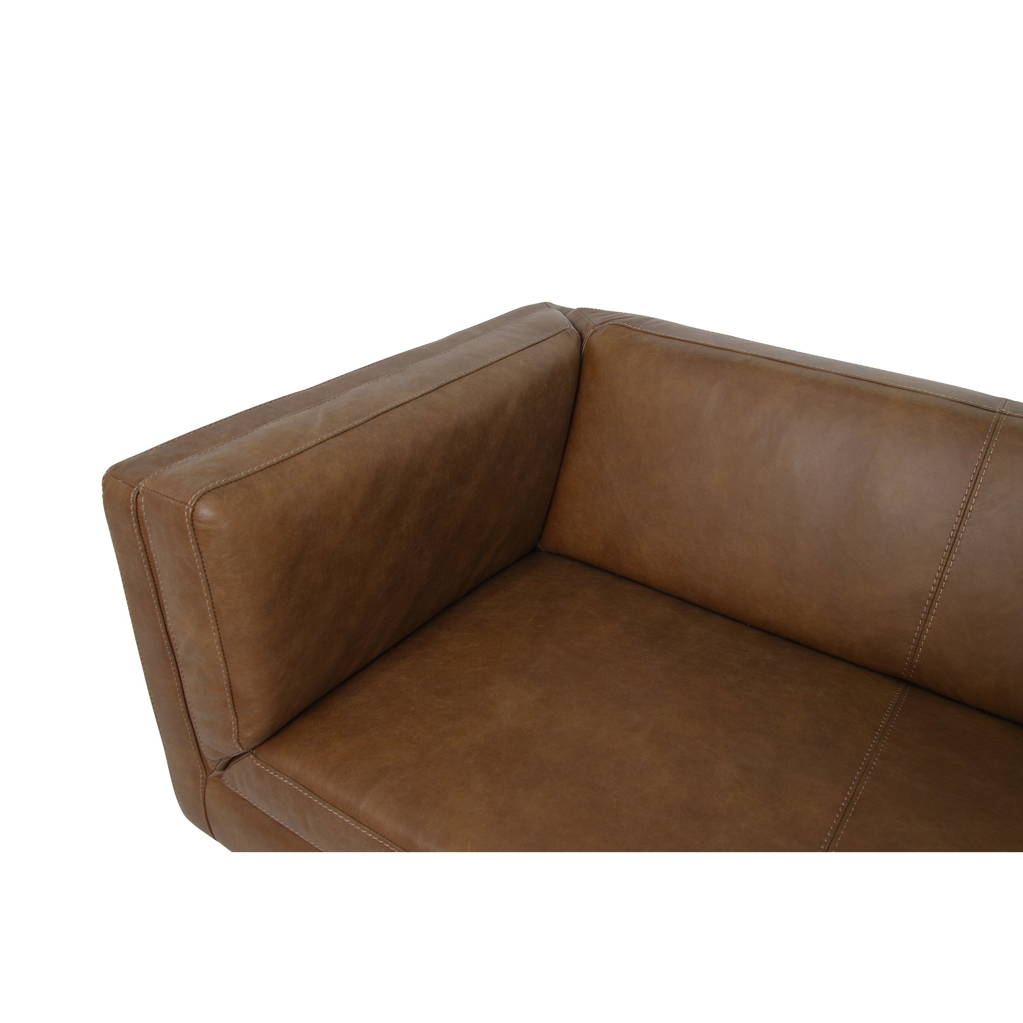 Woods Sofa Brown Leather - Central Designs