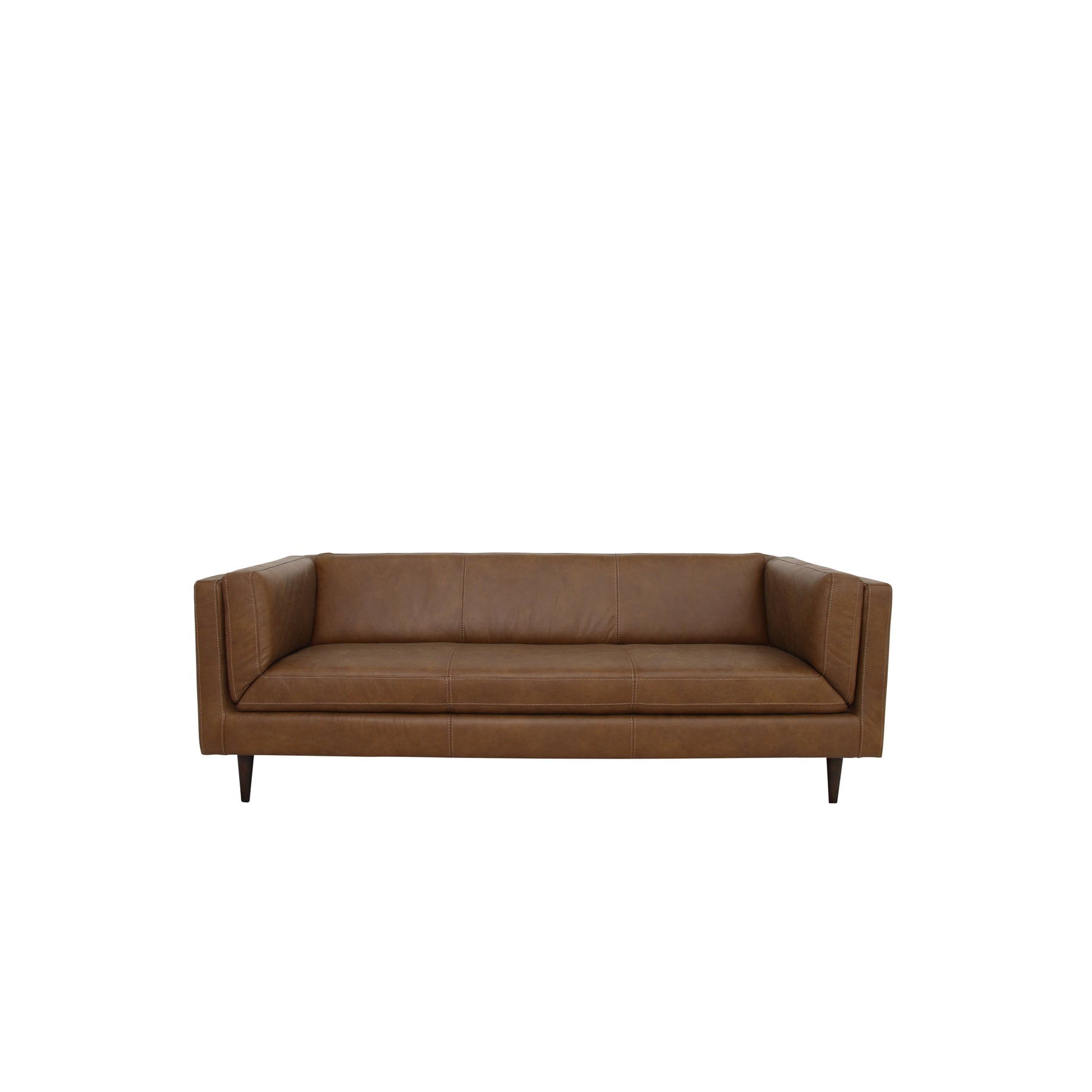 Woods Sofa Brown Leather - Central Designs