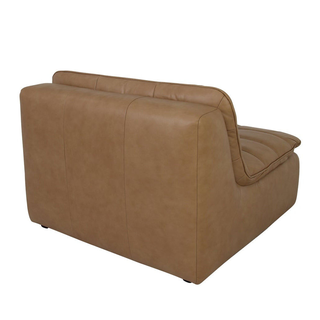Lino Slipper Chair Tan Leather - Central Designs