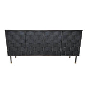 Bishop Sideboard - Black Leather - Central Designs
