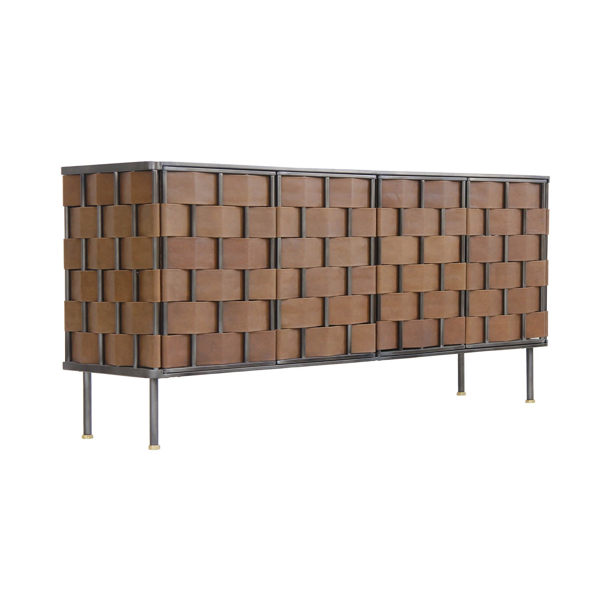 Bishop Sideboard - Brown Leather - Central Designs