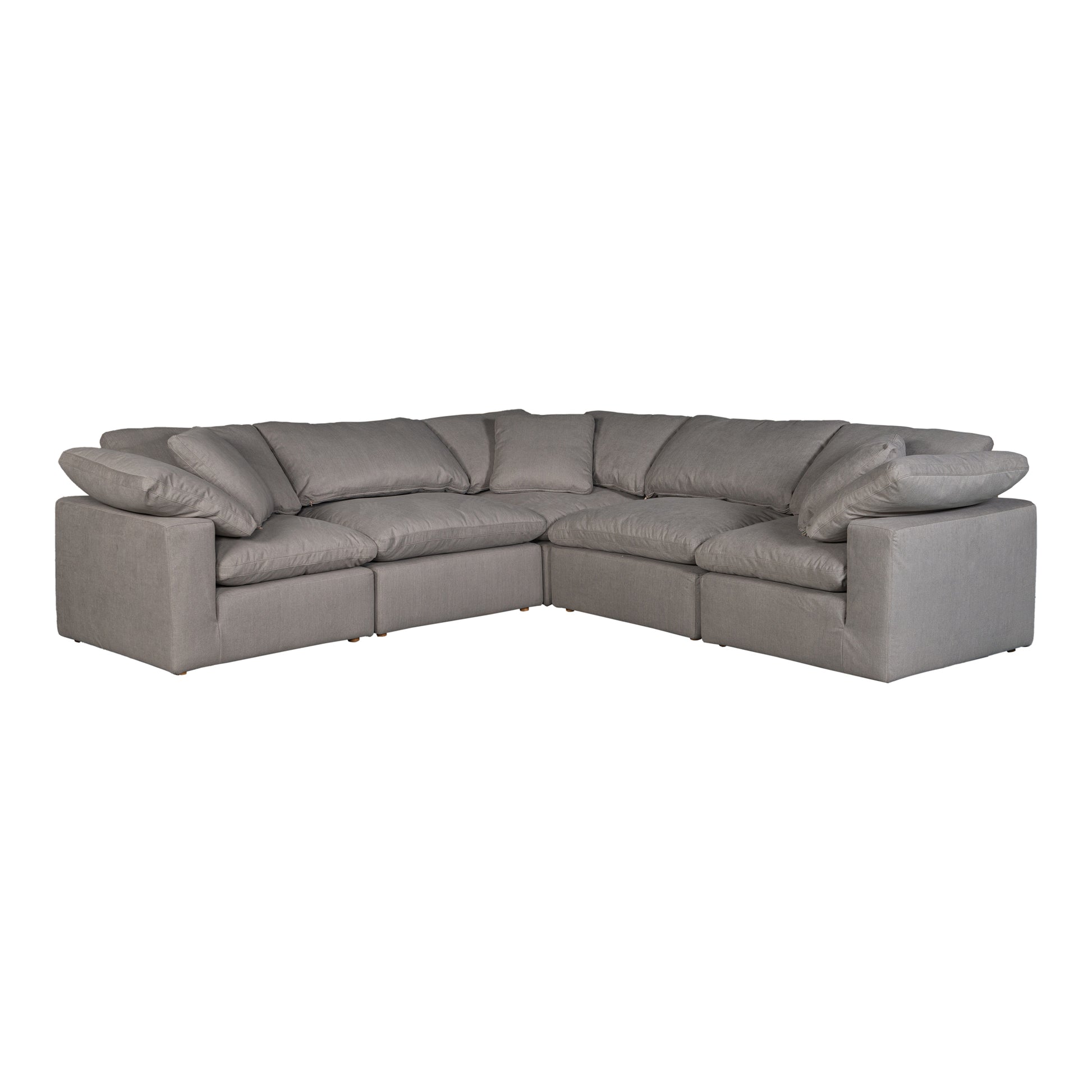 Terra Condo Classic L - Shaped Modular Sectional Light Grey - Central Designs