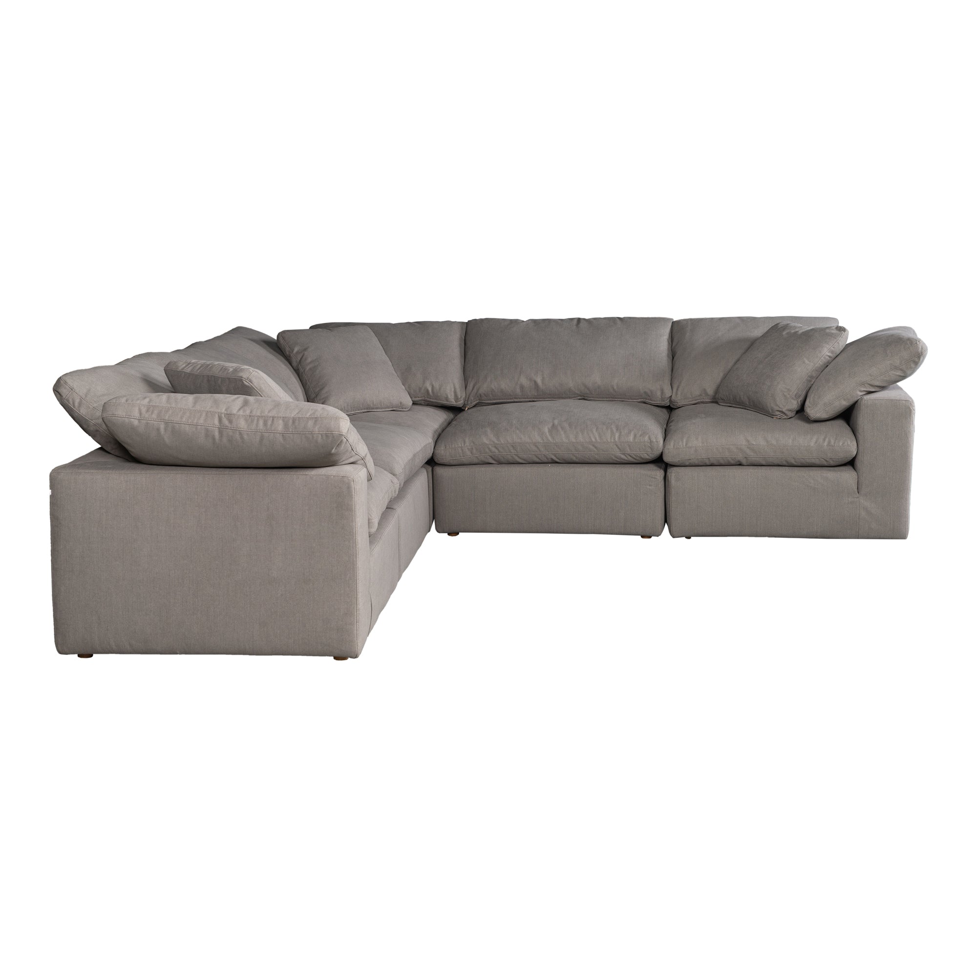 Terra Condo Classic L - Shaped Modular Sectional Light Grey - Central Designs
