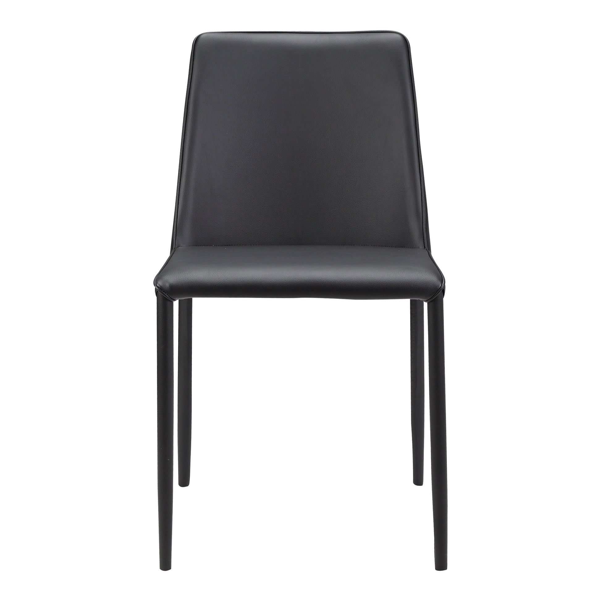 Nora Dining Chair Black Vegan Leather - Set Of Two - Central Designs