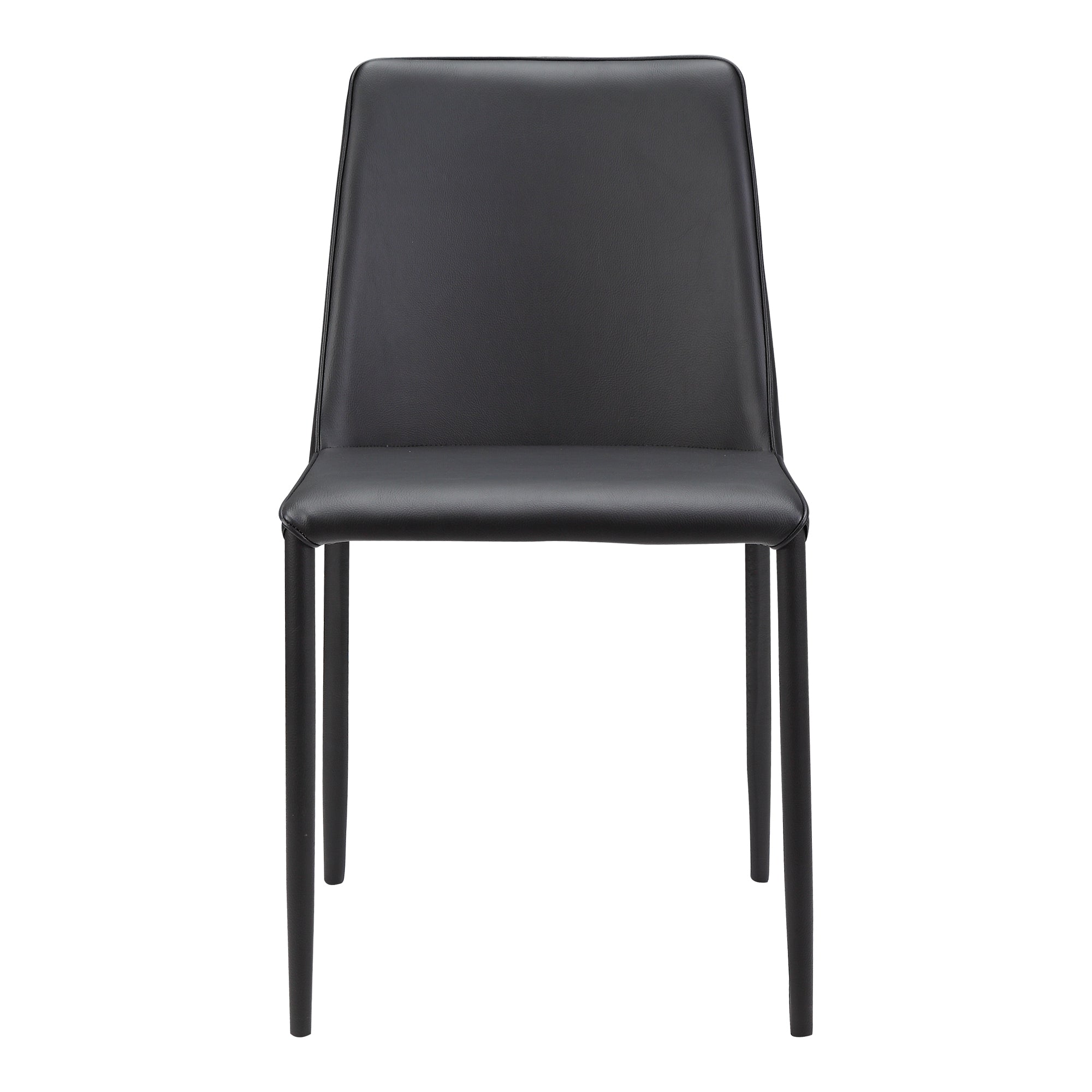 Nora Dining Chair Black Vegan Leather - Set Of Two - Central Designs