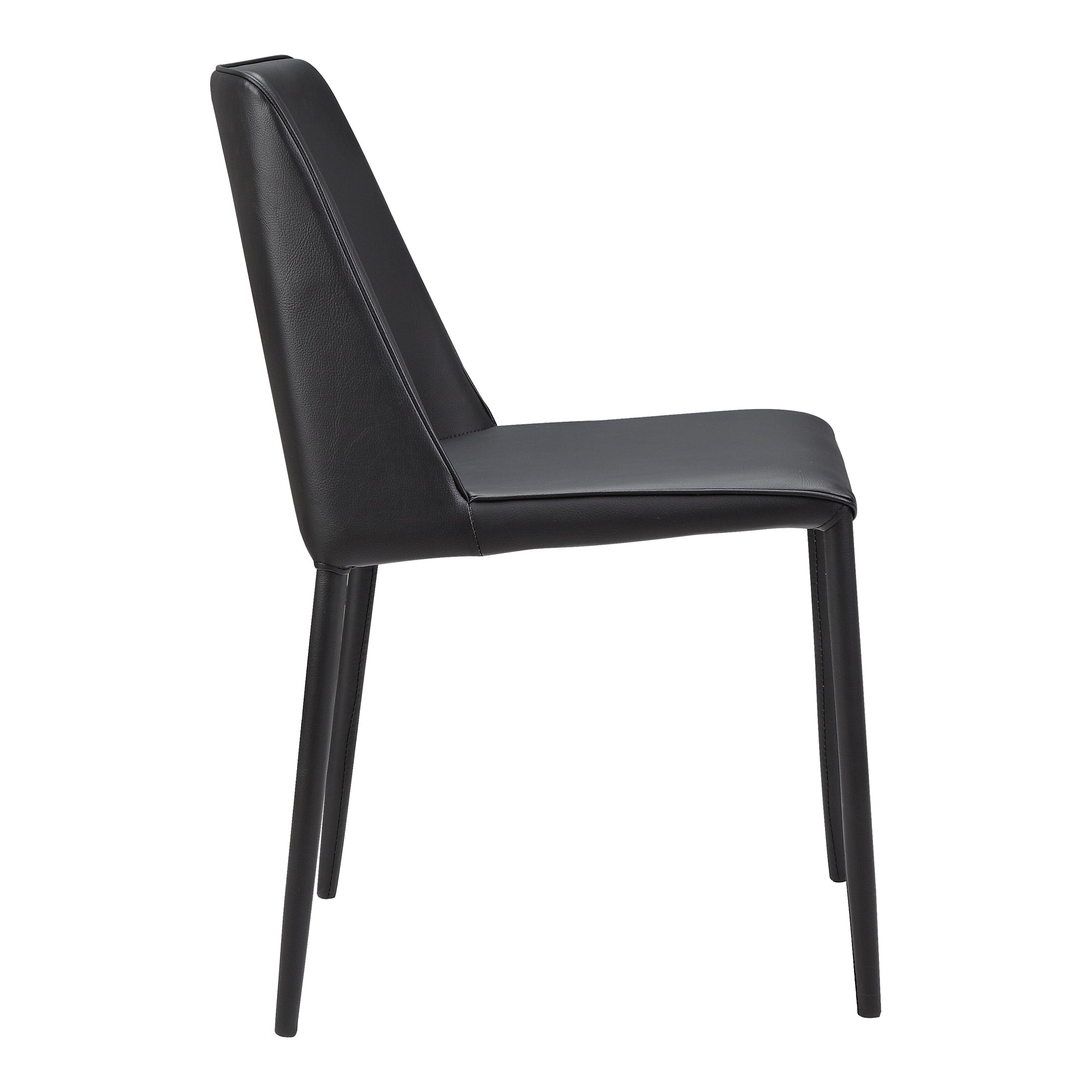Nora Dining Chair Black Vegan Leather - Set Of Two - Central Designs