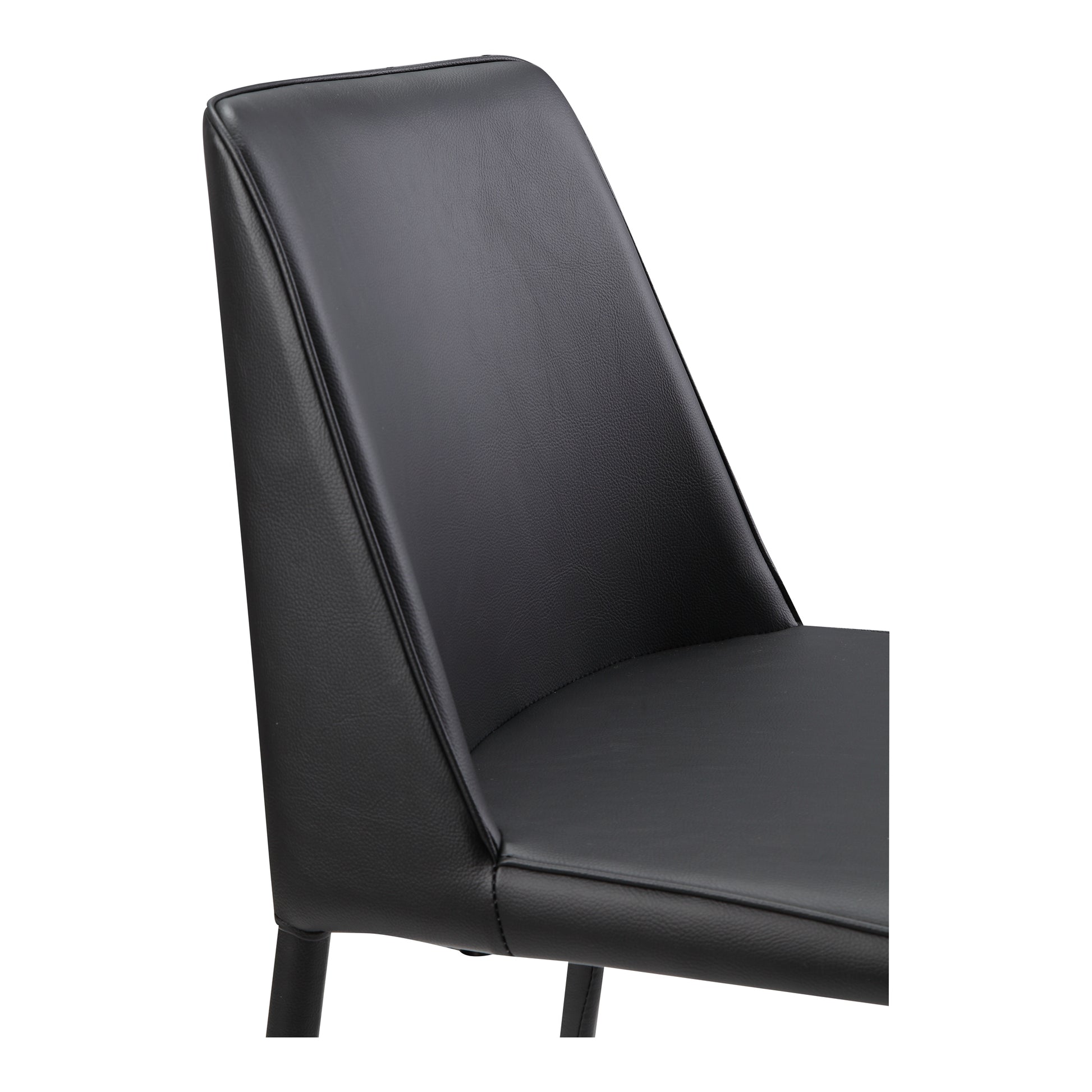 Nora Dining Chair Black Vegan Leather - Set Of Two - Central Designs