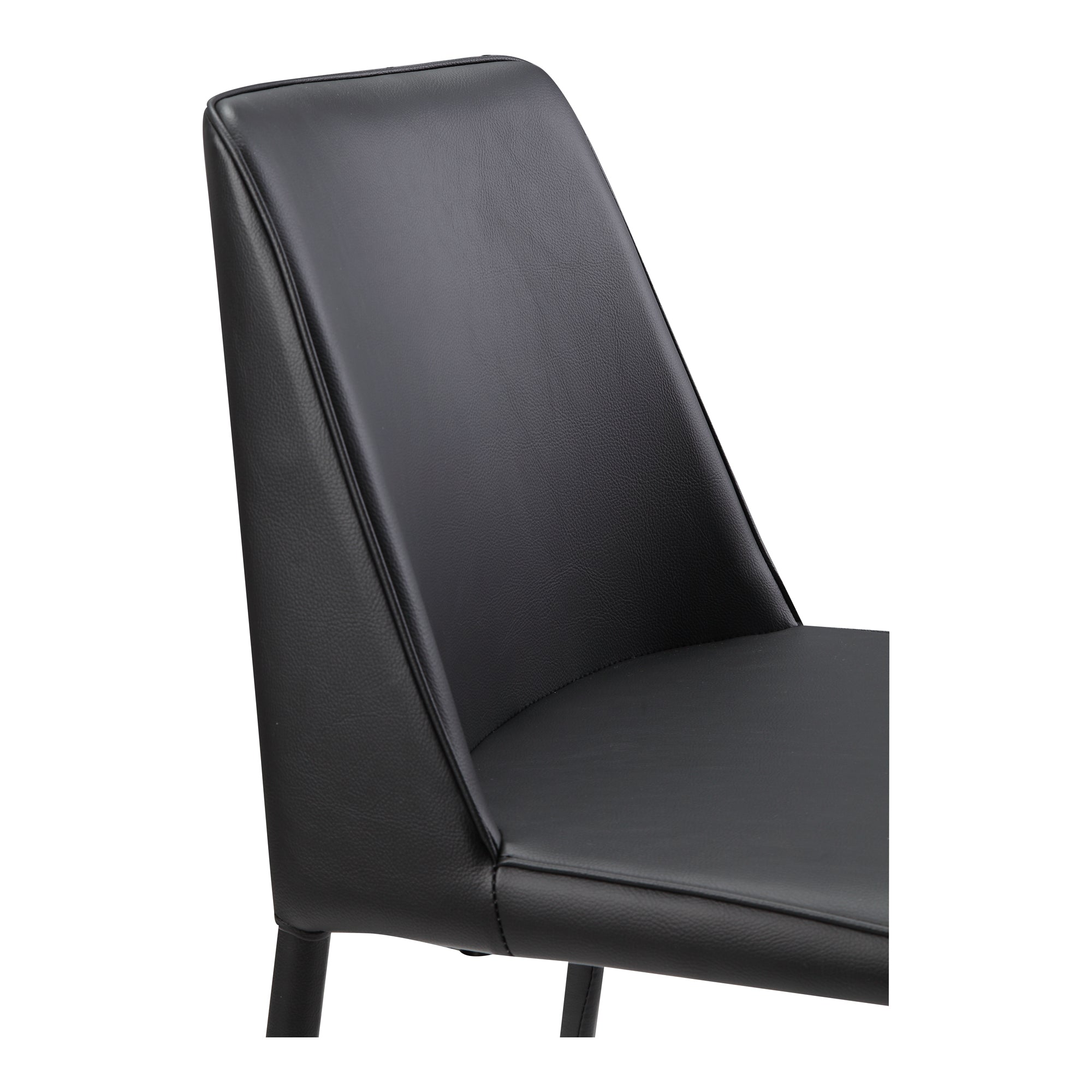 Nora Dining Chair Black Vegan Leather - Set Of Two - Central Designs